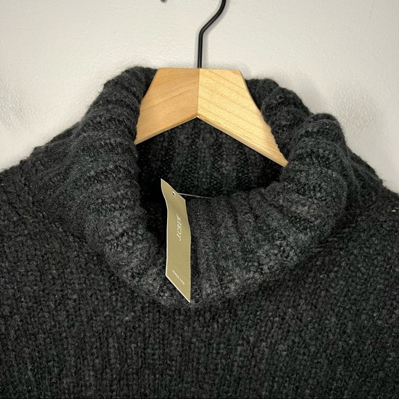 NEW WITHOUT TAG!  J Crew Swingy Alpaca-Blend Turtleneck Sweater in Black XL - Picture 5 of 9